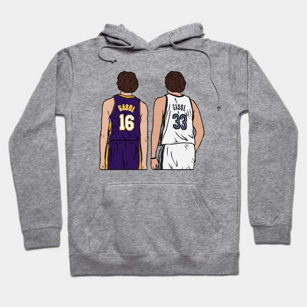 Pau and Marc Gasol Hoodie by rattraptees